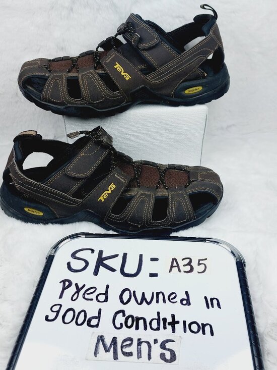 Teva Men\'s Brown Forebay Close Toe Breathe Shoc Pad Fisherman Sandal Size 10 main image 6